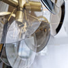1970s smoked glass disc chandelier by Orion