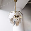 1970s smoked glass disc chandelier by Orion