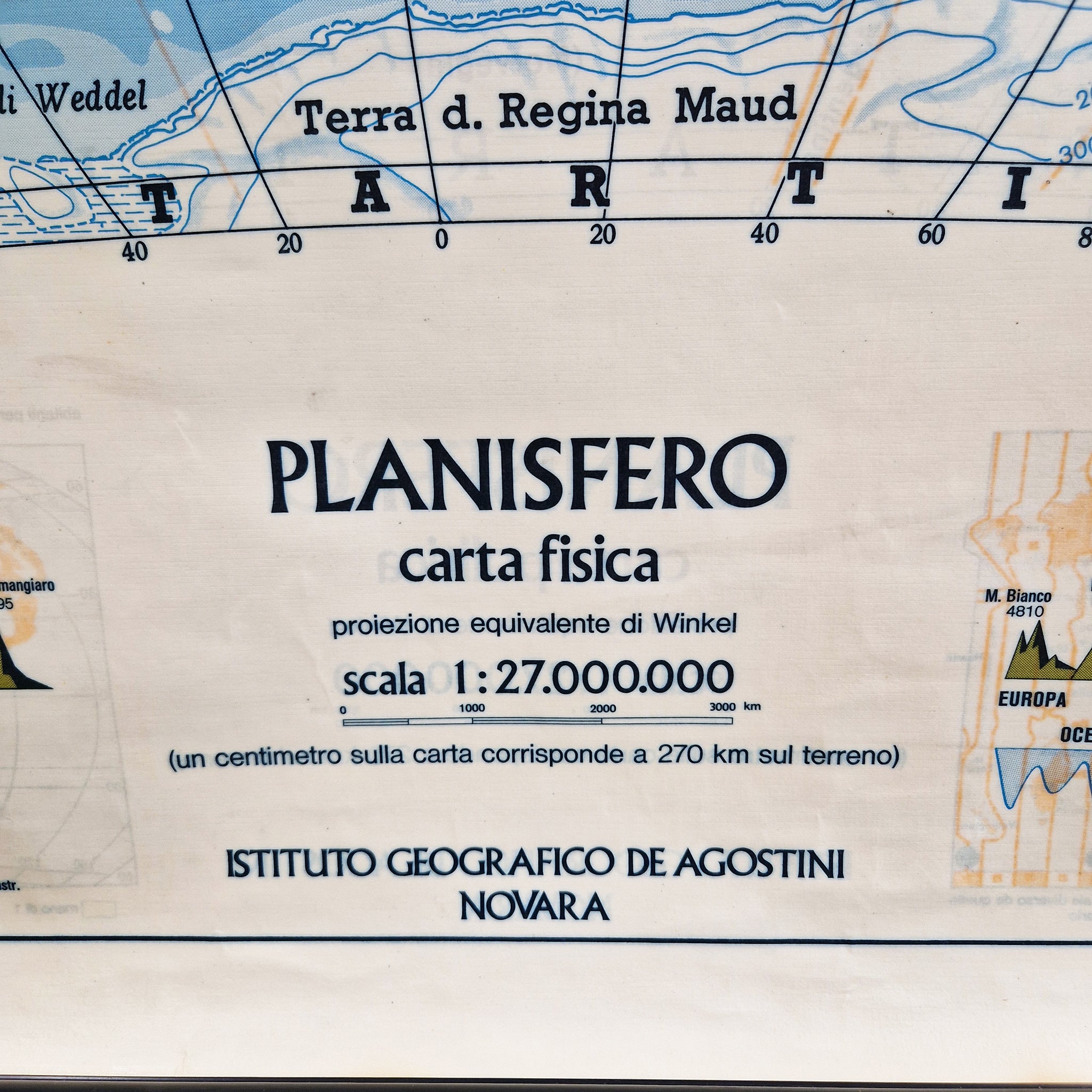 1975 World map in Italian