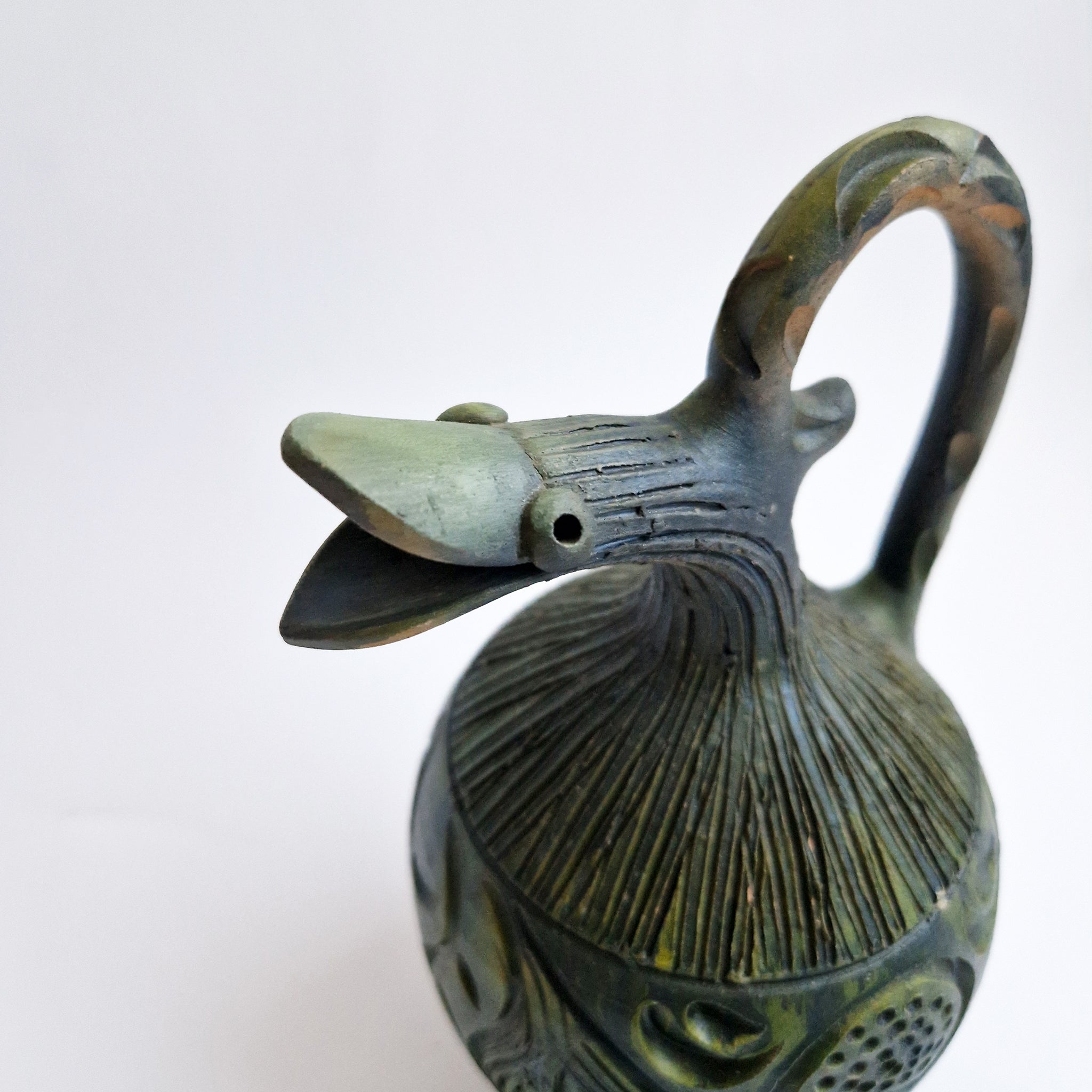 1976 ceramic Etruscan style jug