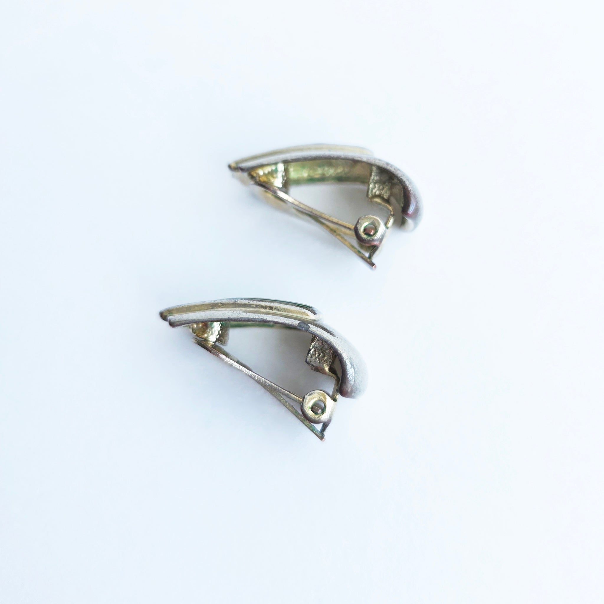 1980s Italian clip-on enamel earrings