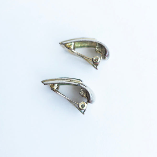 1980s Italian clip-on enamel earrings