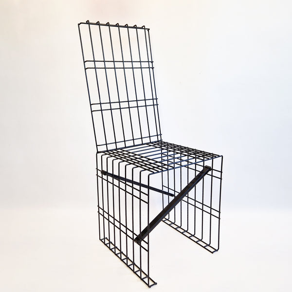 1980s Italian high backed wire chair by Pressline (2 available)