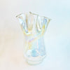 1980s Italian iridescent glass vase