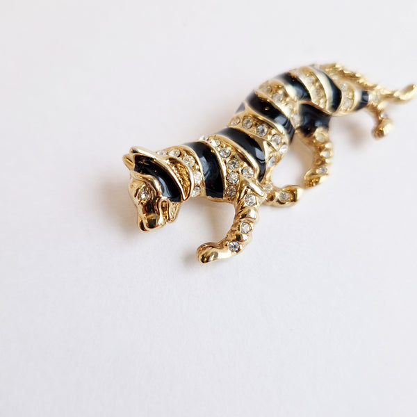 Vintage tiger brooch