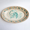 1980s Sicilian oval plate