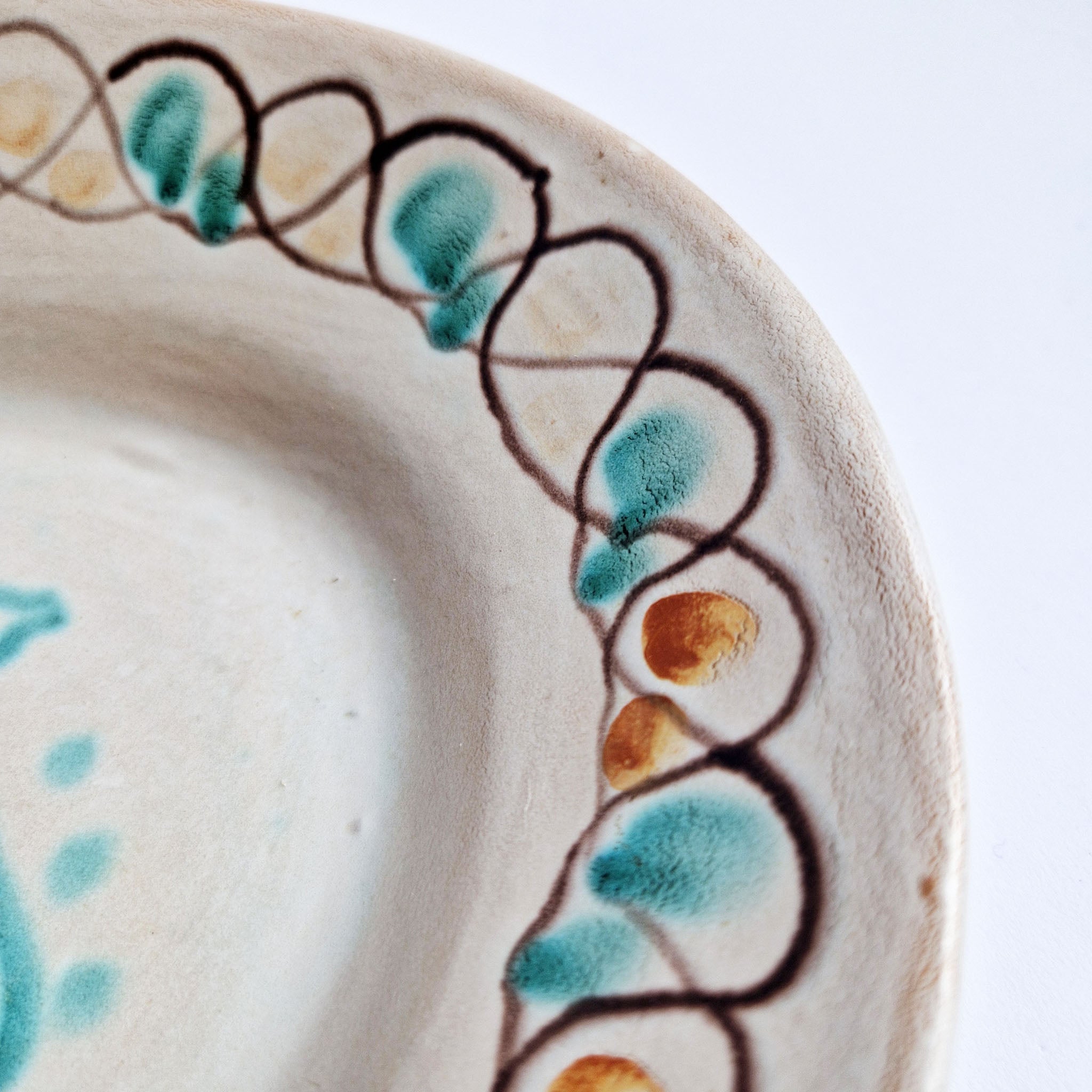 1980s Sicilian oval plate
