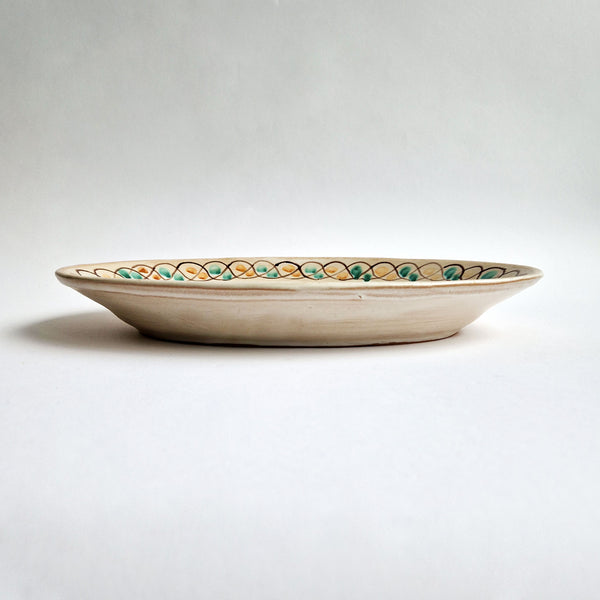 1980s Sicilian oval plate