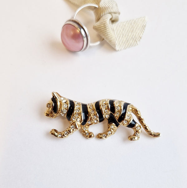 Vintage tiger brooch
