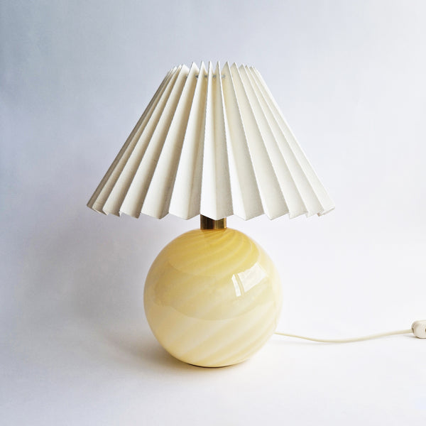 1980s Murano yellow ball table lamp by Da Vinci