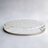 1980s acrylic ice and silver-plated oval tray by Ulderico Cavinato