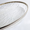1980s acrylic ice and silver-plated oval tray by Ulderico Cavinato