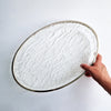 1980s acrylic ice and silver-plated oval tray by Ulderico Cavinato