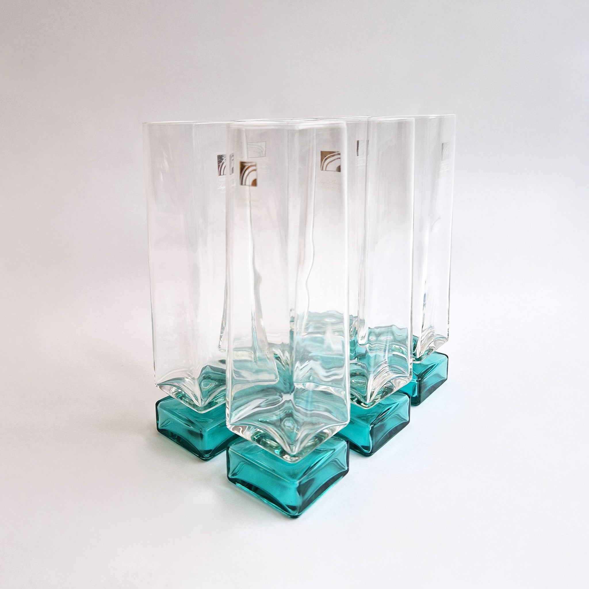 1980s champagne glasses by Luigi Bormioli (set of 6)