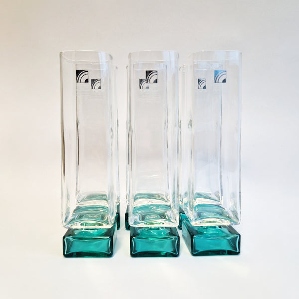 1980s champagne glasses by Luigi Bormioli (set of 6)