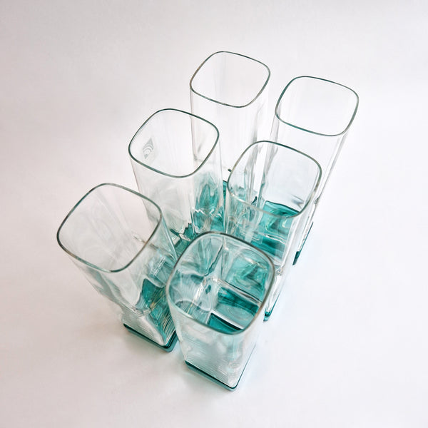 1980s champagne glasses by Luigi Bormioli (set of 6)