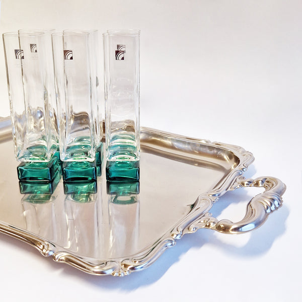 1980s champagne glasses by Luigi Bormioli (set of 6)