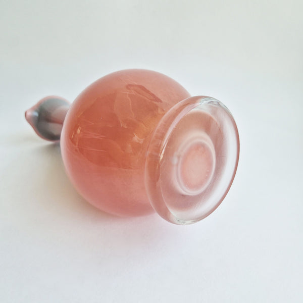 1980s pink glass vase by Jerzy Słuczan-Orkusz