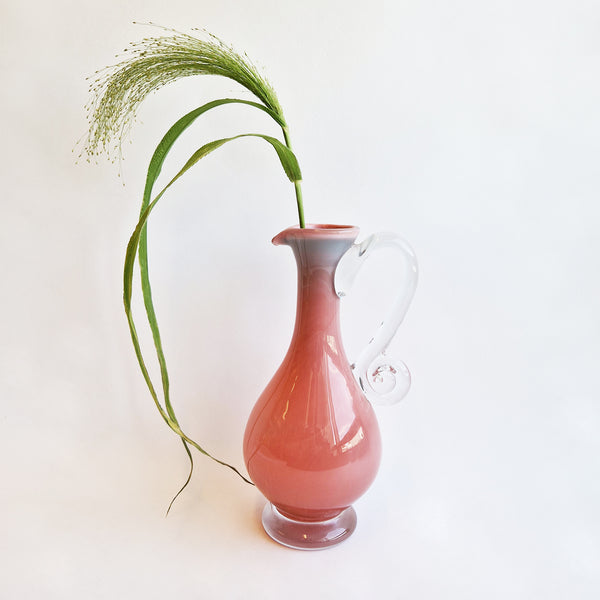 1980s pink glass vase by Jerzy Słuczan-Orkusz