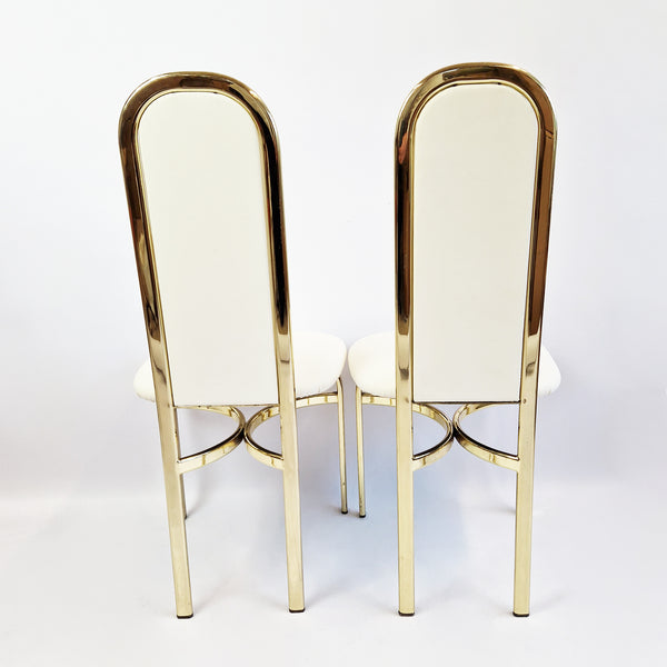 1980s high backed chairs by Bontempi (set of 2)