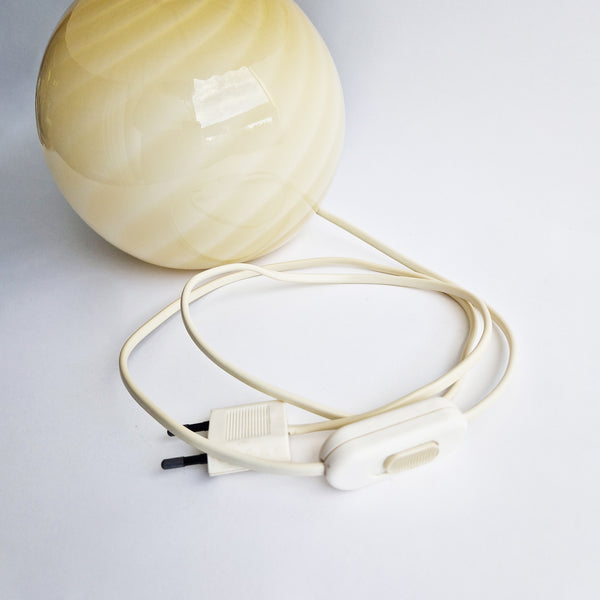 1980s Murano yellow ball table lamp by Da Vinci