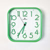 1980s green wall clock by Lorenz
