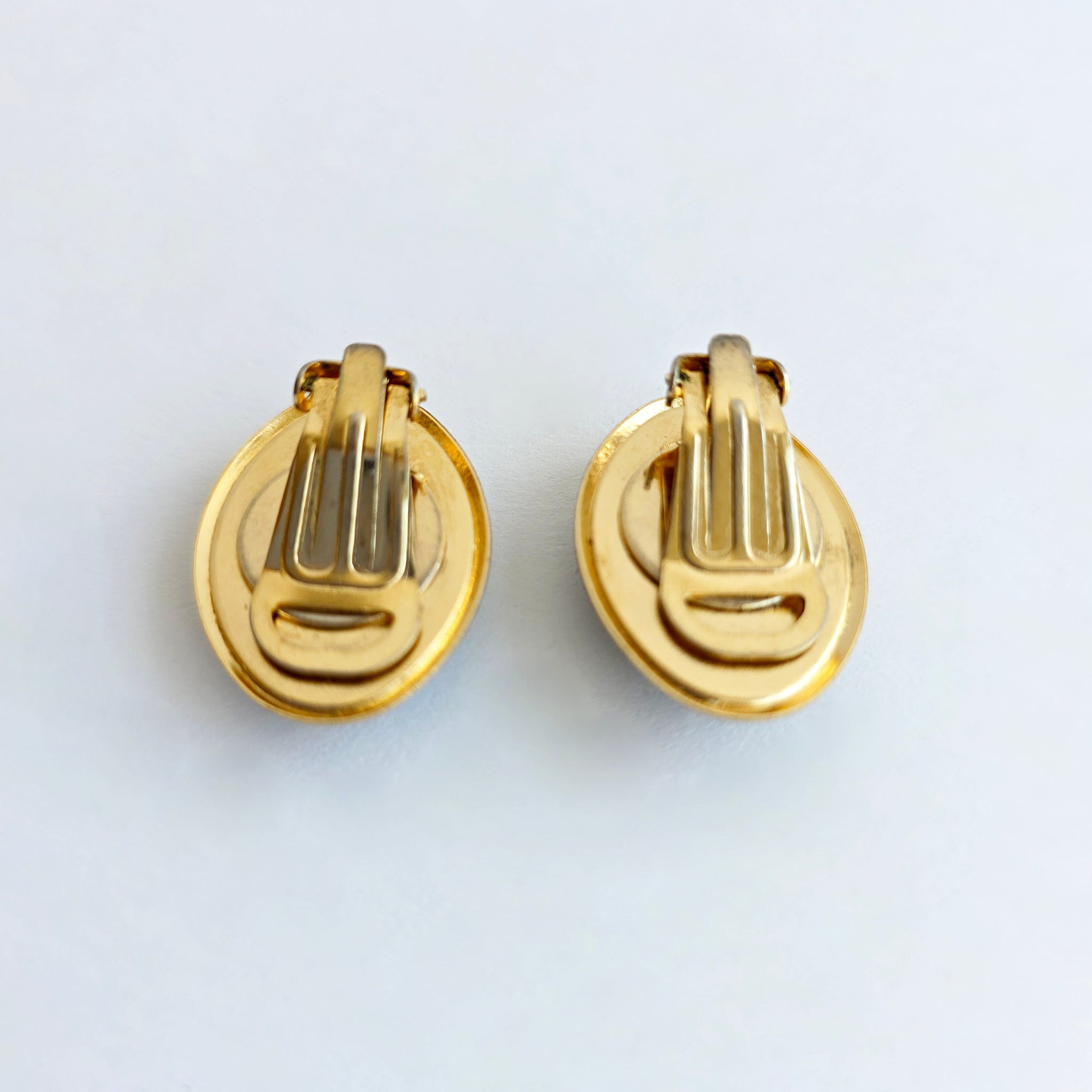 Vintage Italian cabochon clip-on earrings