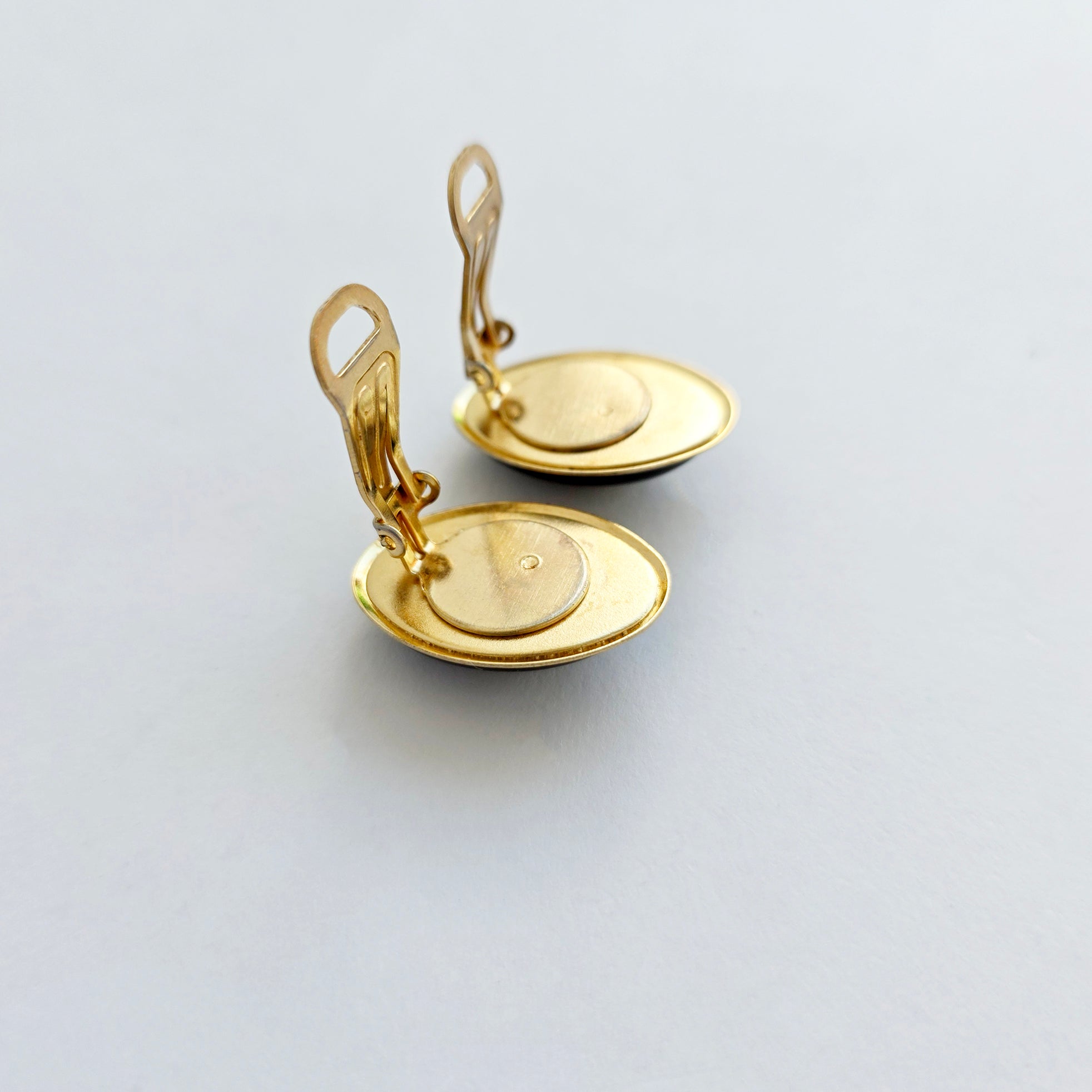 Vintage Italian cabochon clip-on earrings