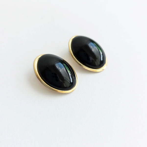 Vintage Italian cabochon clip-on earrings
