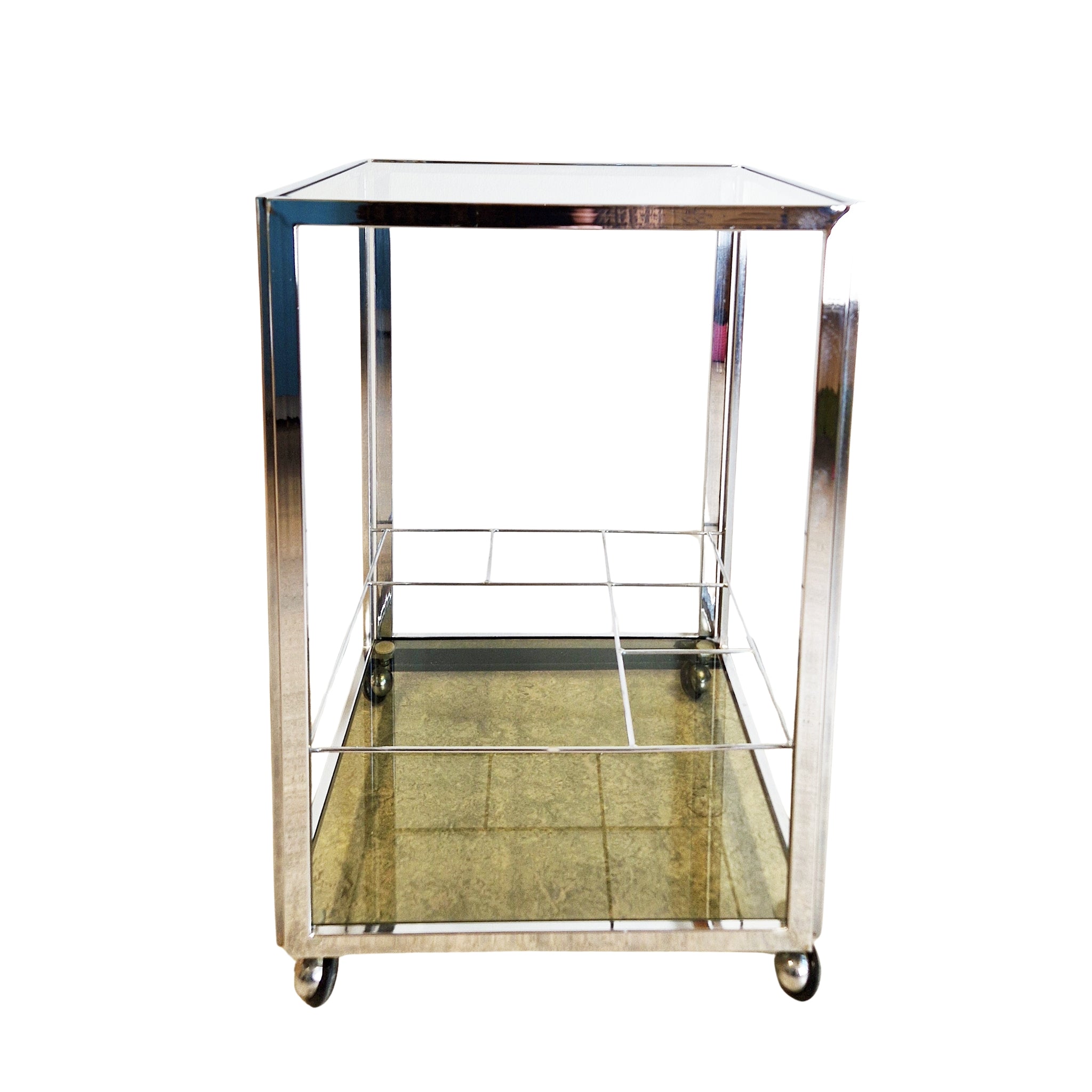 1970s Italian chrome bar table