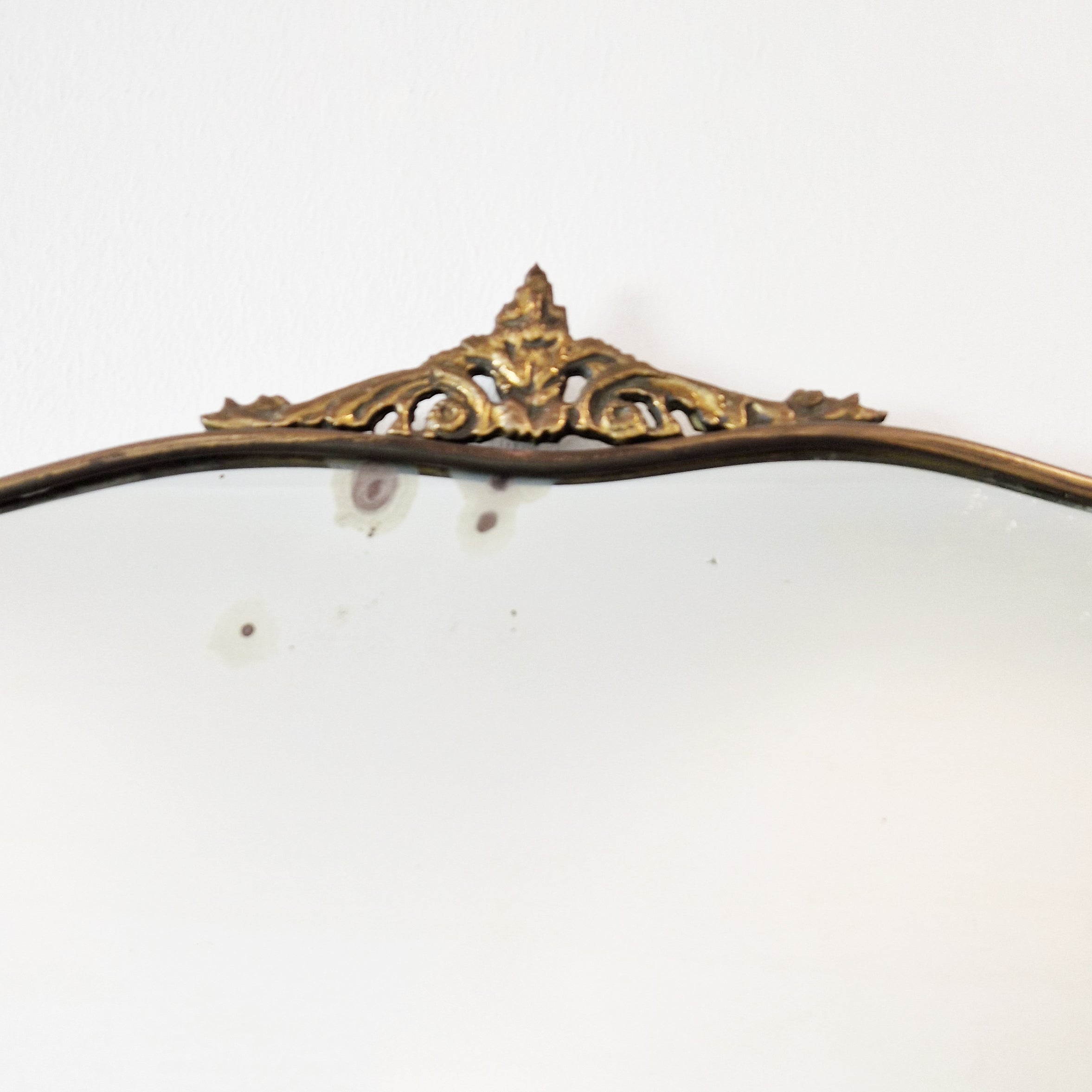 Antique Italian brass mirror