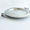 Vintage round Italian pewter tray