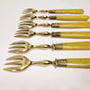 Vintage French brass fork set of 2