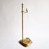 Antique brass fireplace tool stand