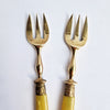 Vintage French brass fork set of 2