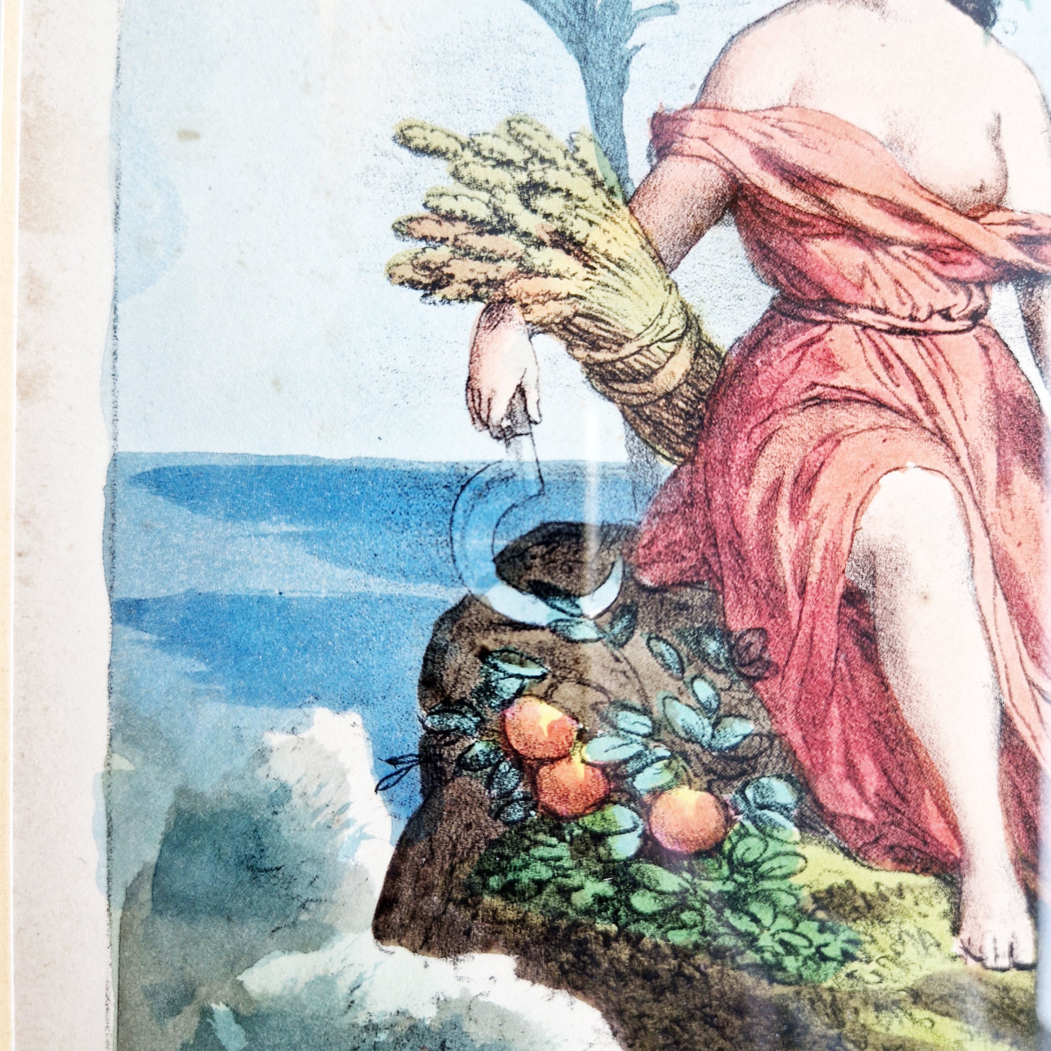 Antique Italian print of Sicily
