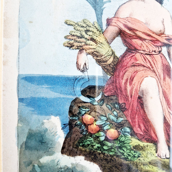 Antique Italian print of Sicily