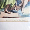 Antique Italian print of the Roman gods Vulcan and Venus