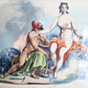 Antique Italian print of the Roman gods Vulcan and Venus