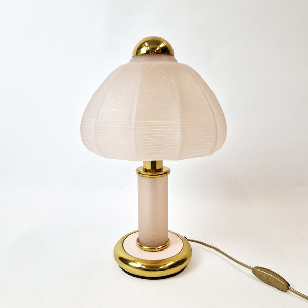 1980s F.Fabbian Murano glass table lamp