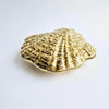 Large vintage brass oyster-shell box