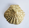 Large vintage brass oyster-shell box