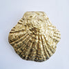 Large vintage brass oyster-shell box