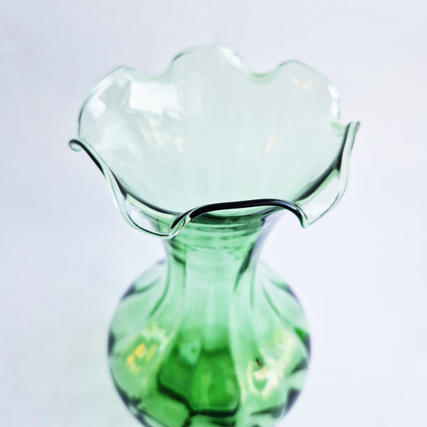 Vintage Empoli green glass vase