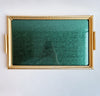Mid-century Italian green glass tray
