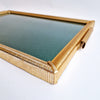 Mid-century Italian green glass tray