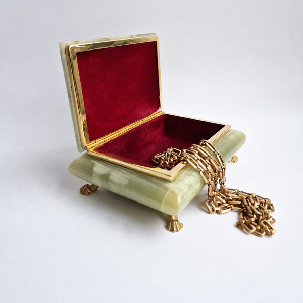 Mid-century Italian onyx jewelry box