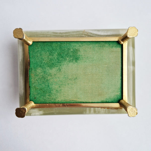 Mid-century Italian onyx jewelry box