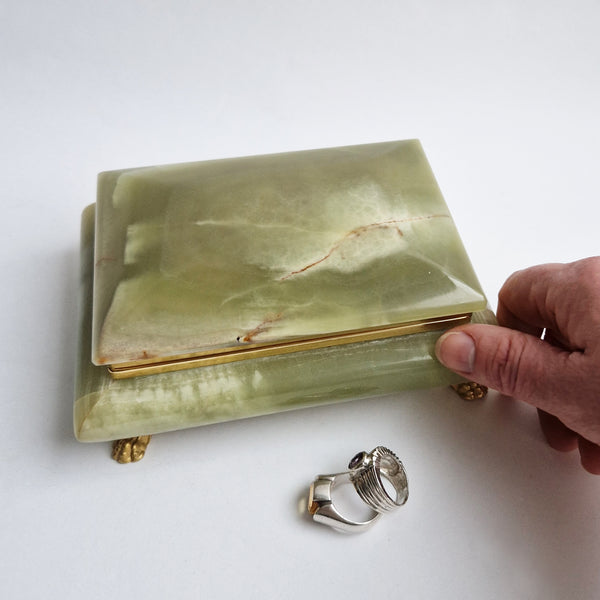 Mid-century Italian onyx jewelry box