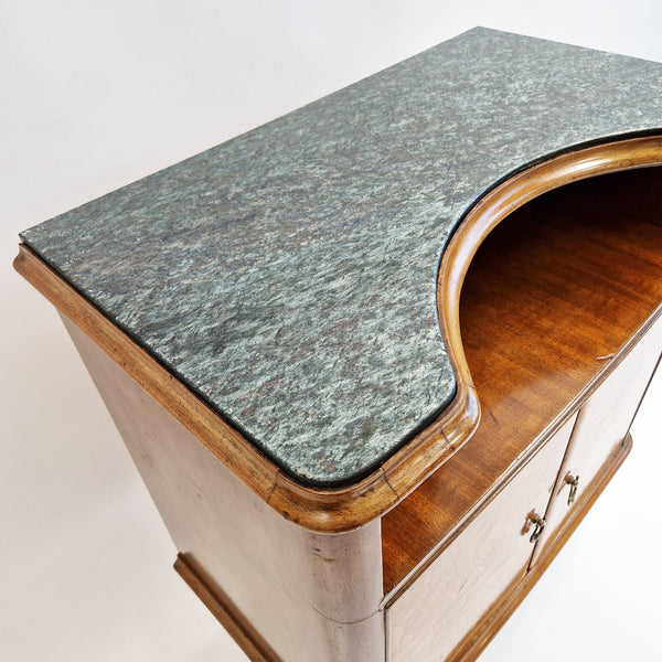 Mid-century Italian cabinet with green granite top